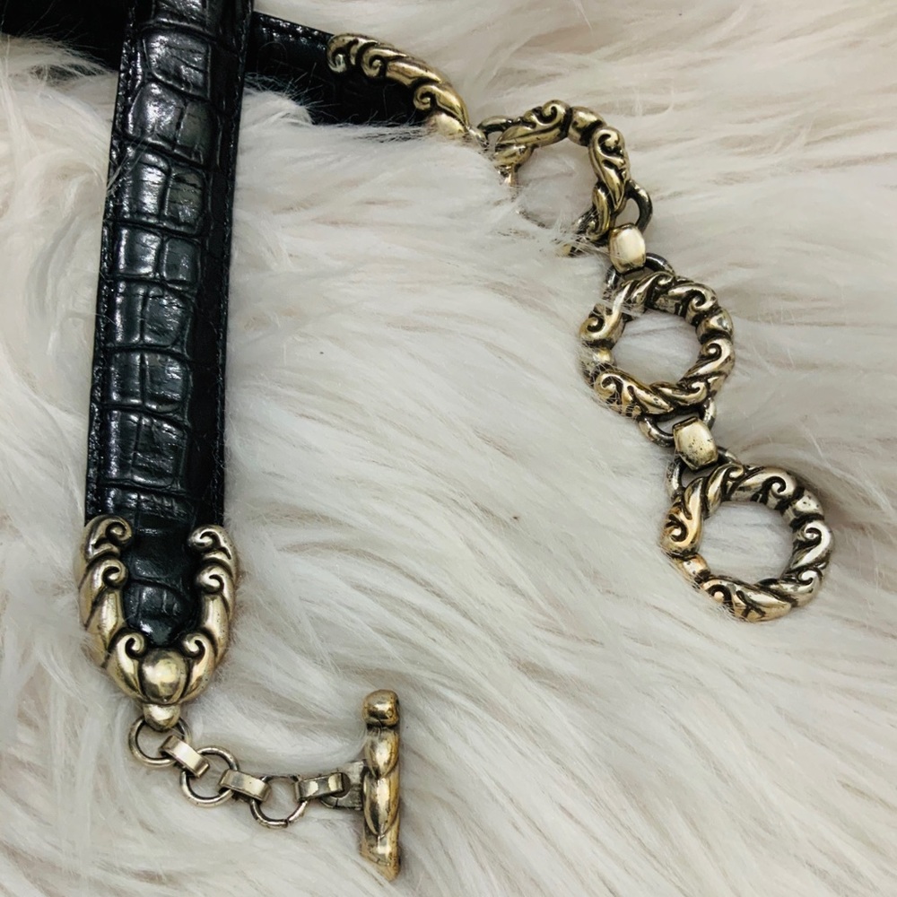 Brighton Leather Belt with Toggle Closure Buckle